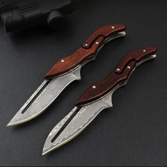 VG10 Damascus Blade Yellow Sandalwood Handle Pocket Knife - DMF15 - A reliable and versatile product for various needs