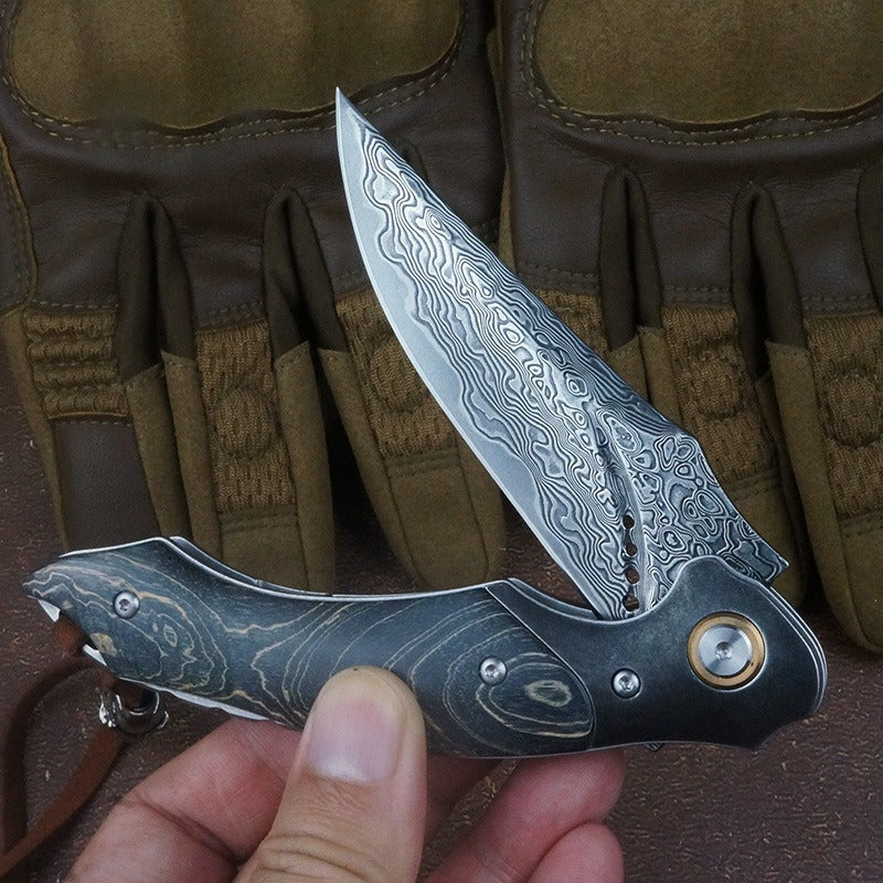 Damascus Pocket Knife - DMF07 - A reliable and versatile product for various needs