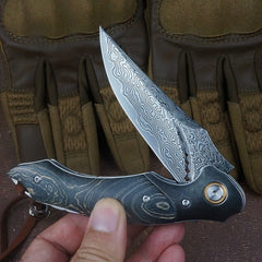 Damascus Pocket Knife - DMF07 - A reliable and versatile product for various needs