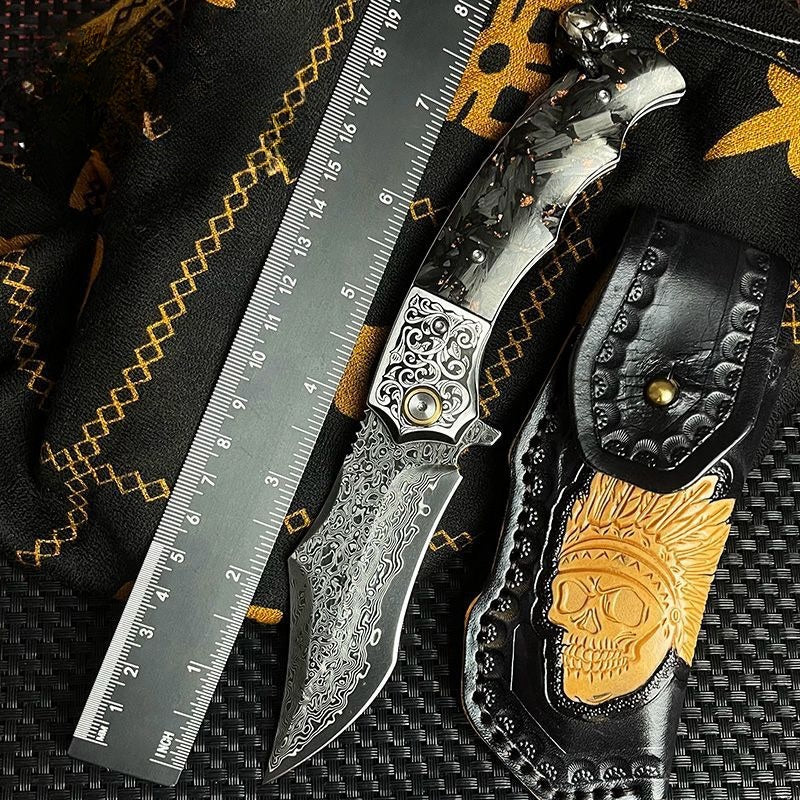 Damascus Folding Knife - DMF03 - A reliable and versatile product for various needs