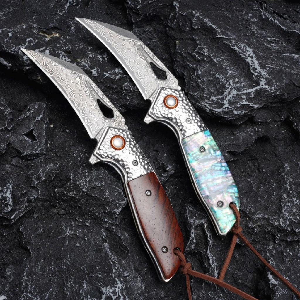 VG10 Damascus Folding Claw Knife - DMC06 - A reliable and versatile product for various needs