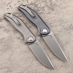 M390 Steel Titanium Handle Folding Knife - FK35