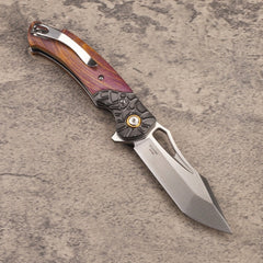 M390 Blade Cured Wood Handle Folding Pocket Knife - FK13 - A reliable and versatile product for various needs