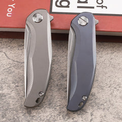 M390 Steel Titanium Handle Folding Knife - FK35