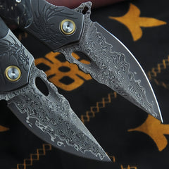 VG10 Damascus Steel Folding Knife - DMF37
