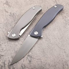 D2 Steel Titanium Handle Folding Knife - FK38