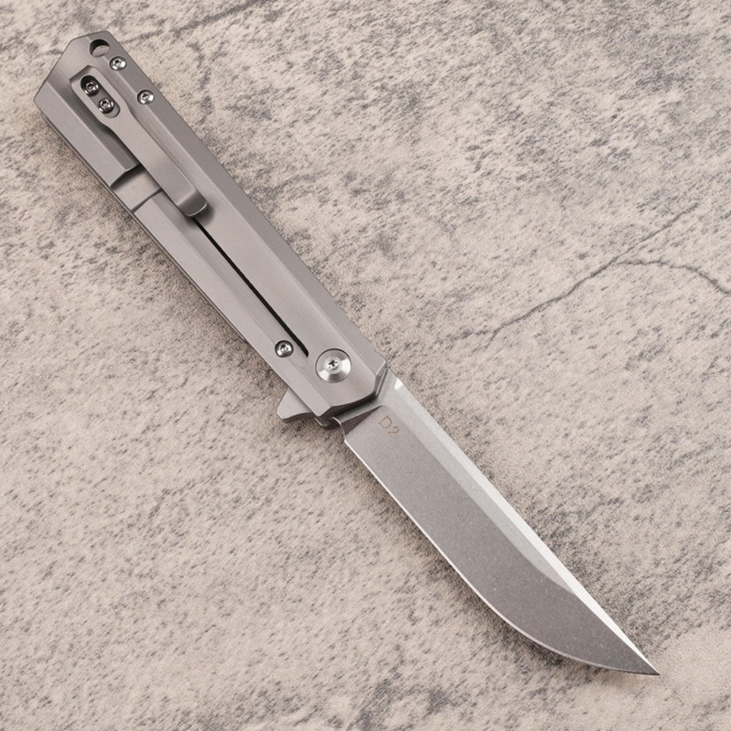 D2 Steel Titanium Handle Folding Knife - FK36