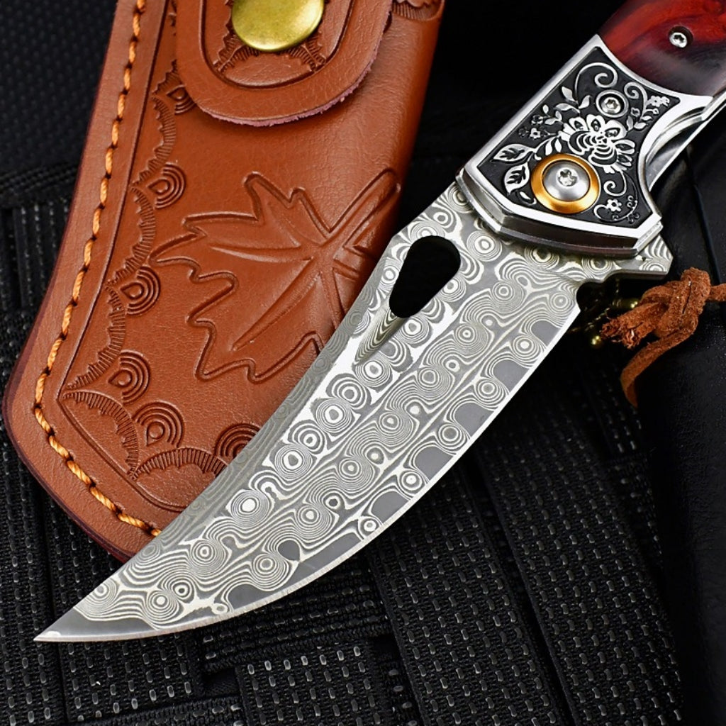 VG10 Damascus Folding Knife - DMF27 - A reliable and versatile product for various needs