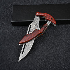 VG10 Damascus Blade Yellow Sandalwood Handle Pocket Knife - DMF15 - A reliable and versatile product for various needs