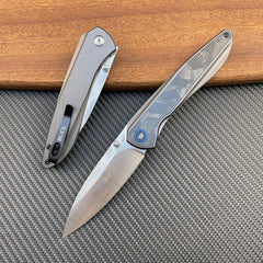 8Cr13Mov Steel Aluminum Handle Folding Knife - FK39