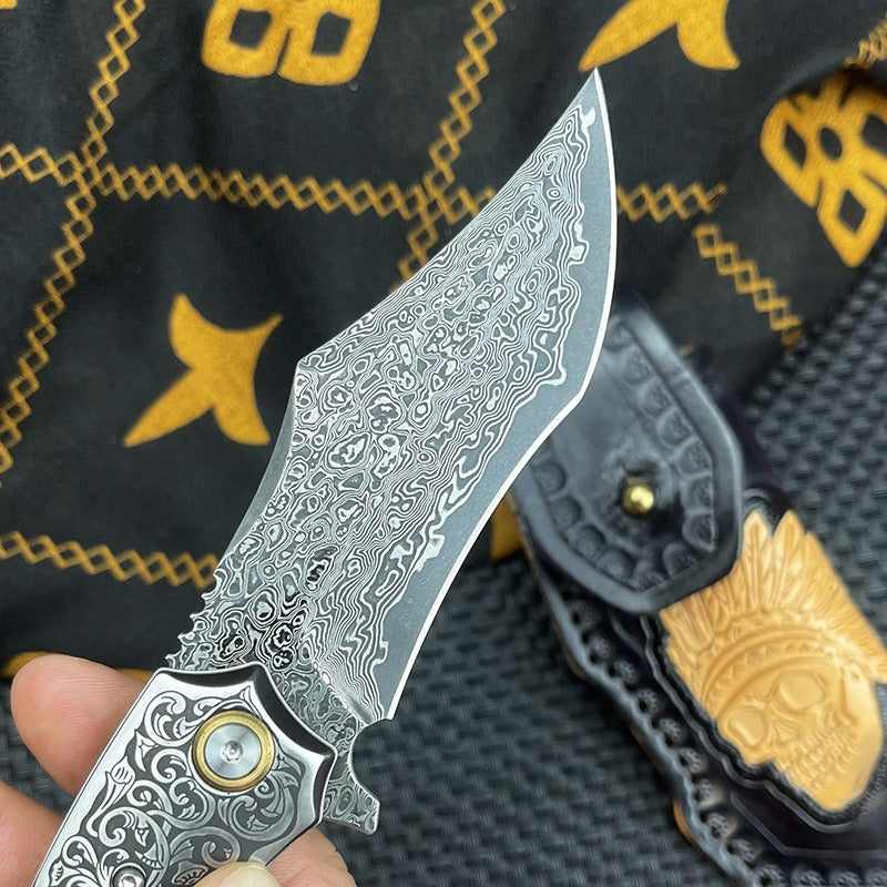 Damascus Folding Knife - DMF03 - A reliable and versatile product for various needs