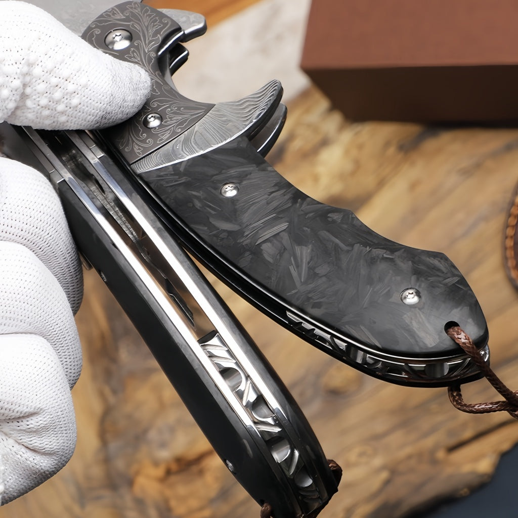 Damascus Pocket Knife - DMF09 - A reliable and versatile product for various needs