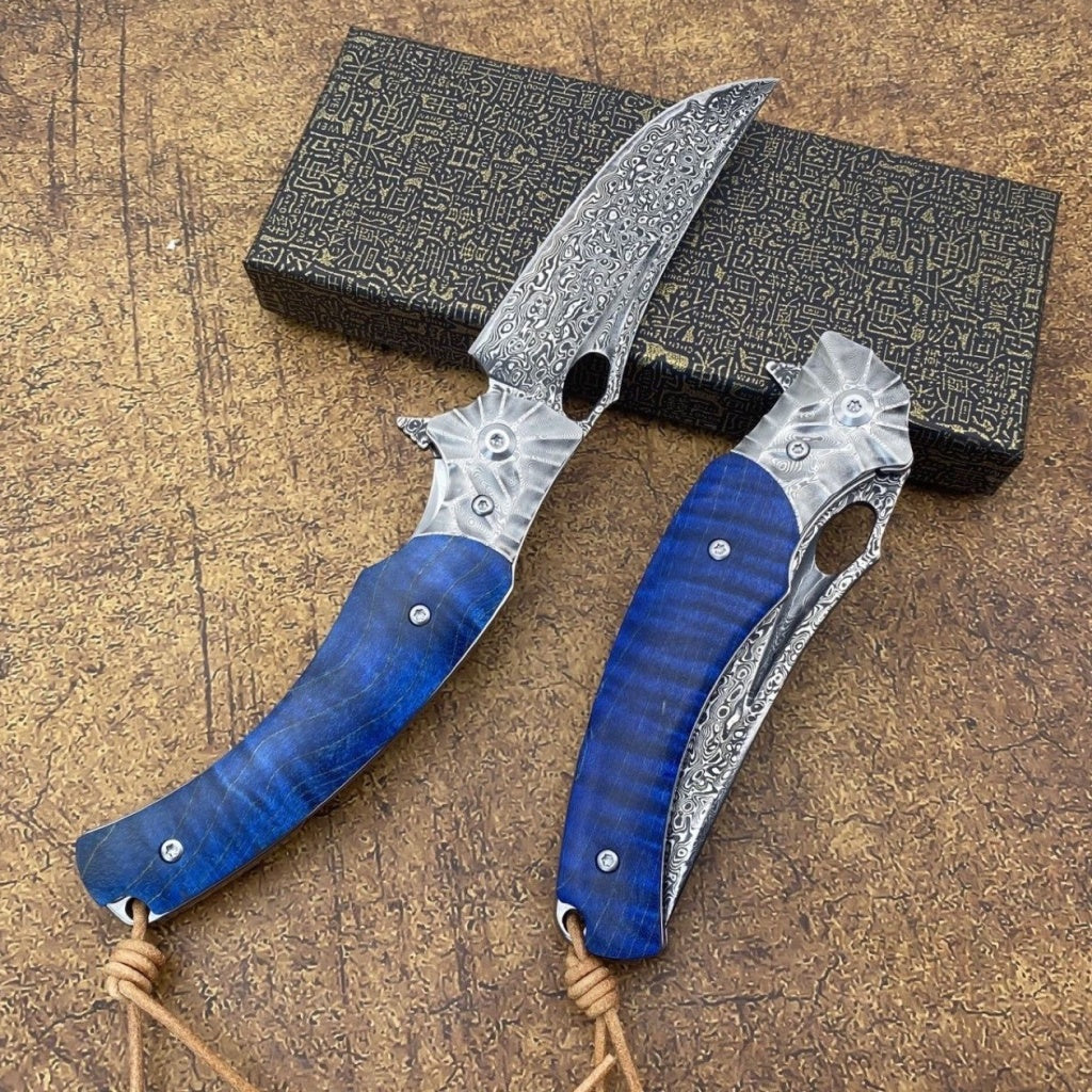 Damascus Pocket Knife - DMF10 - A reliable and versatile product for various needs