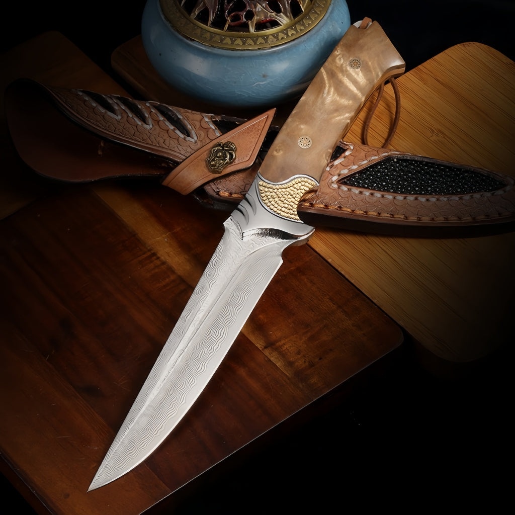 VG10 Damascus Steel Fixed Blade Knife - DMS28 - A reliable and versatile product for various needs