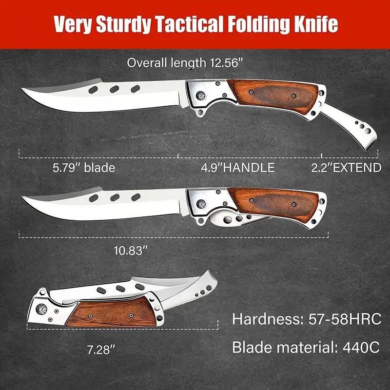 Tactical Folding Knife With Rosewood Handle- FK08 - A reliable and versatile product for various needs