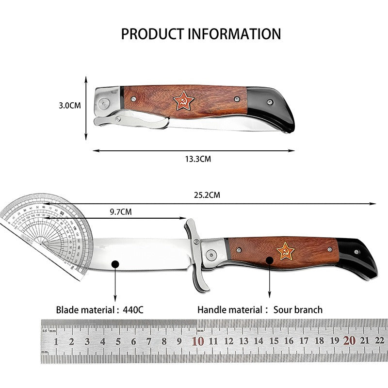 Wood Handle Folding Knife Camping Survival Knife-FK23 - A reliable and versatile product for various needs