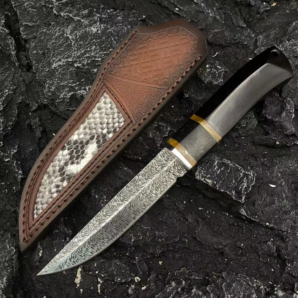 Feather Patterned Fixed Blade Knife - SK03 - A reliable and versatile product for various needs