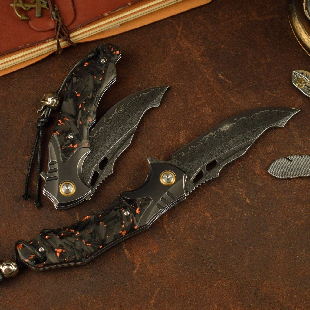 Damascus Pocket Knife - DMF08 - A reliable and versatile product for various needs