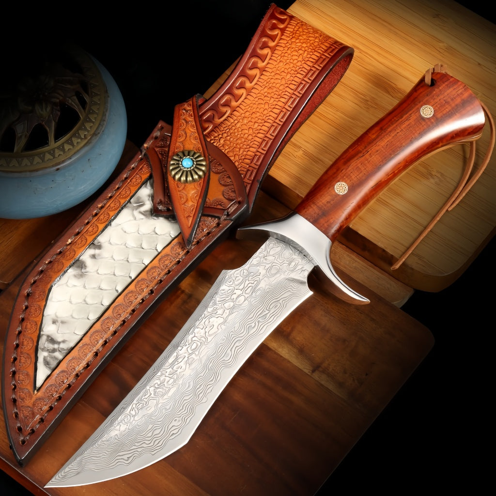 Damascus Blade Integrated Keel Hunting Knife - DMS39 - A reliable and versatile product for various needs