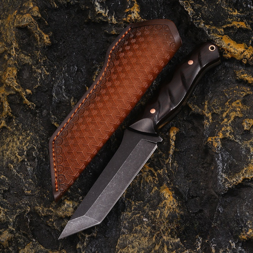 VG10 Steel Fixed Blade Knife With Leather Sheath - SK04 - A reliable and versatile product for various needs