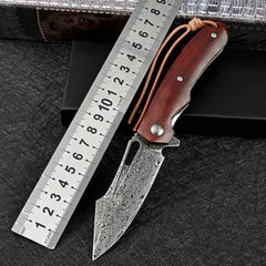 VG10 Damascus Blade Wood Handle Pocket Knife - DMF14 - A reliable and versatile product for various needs