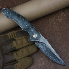 Damascus Pocket Knife - DMF07 - A reliable and versatile product for various needs