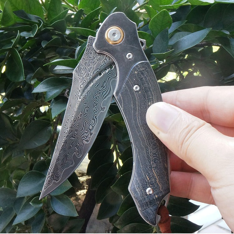 Damascus Pocket Knife - DMF07 - A reliable and versatile product for various needs