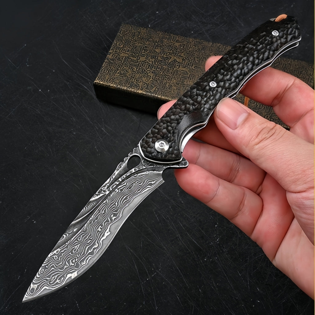 Damascus Folding Knife - DMF02 - A reliable and versatile product for various needs