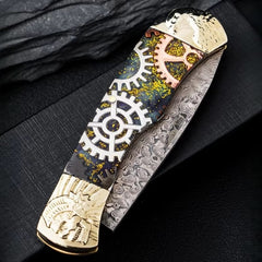 Damascus Folding Knife - DMF04 - A reliable and versatile product for various needs