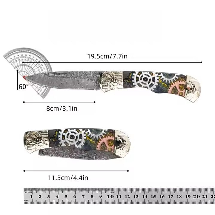 Damascus Folding Knife - DMF04 - A reliable and versatile product for various needs