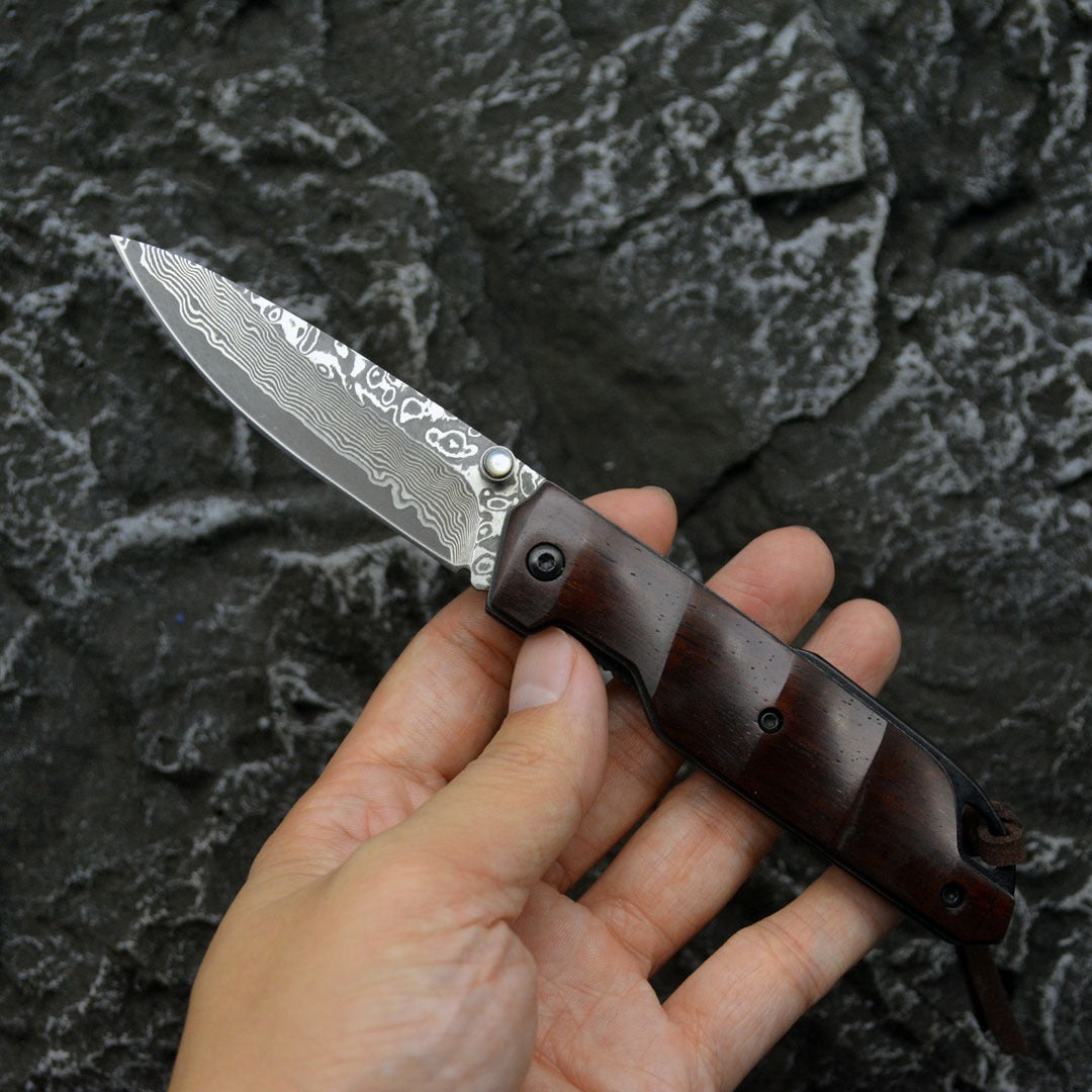 Damascus Folding Knife - DMF06 - A reliable and versatile product for various needs